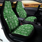 Christmas Pot Leaf Pattern Print Universal Fit Car Seat Covers