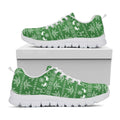 Christmas Pot Leaf Pattern Print White Running Shoes