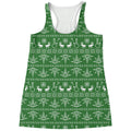 Christmas Pot Leaf Pattern Print Women's Racerback Tank Top