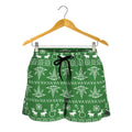 Christmas Pot Leaf Pattern Print Women's Shorts
