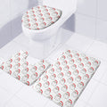 Christmas Santa Claus Pattern Print 3 Piece Bath Mat Set
