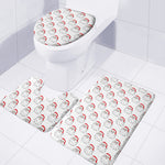 Christmas Santa Claus Pattern Print 3 Piece Bath Mat Set