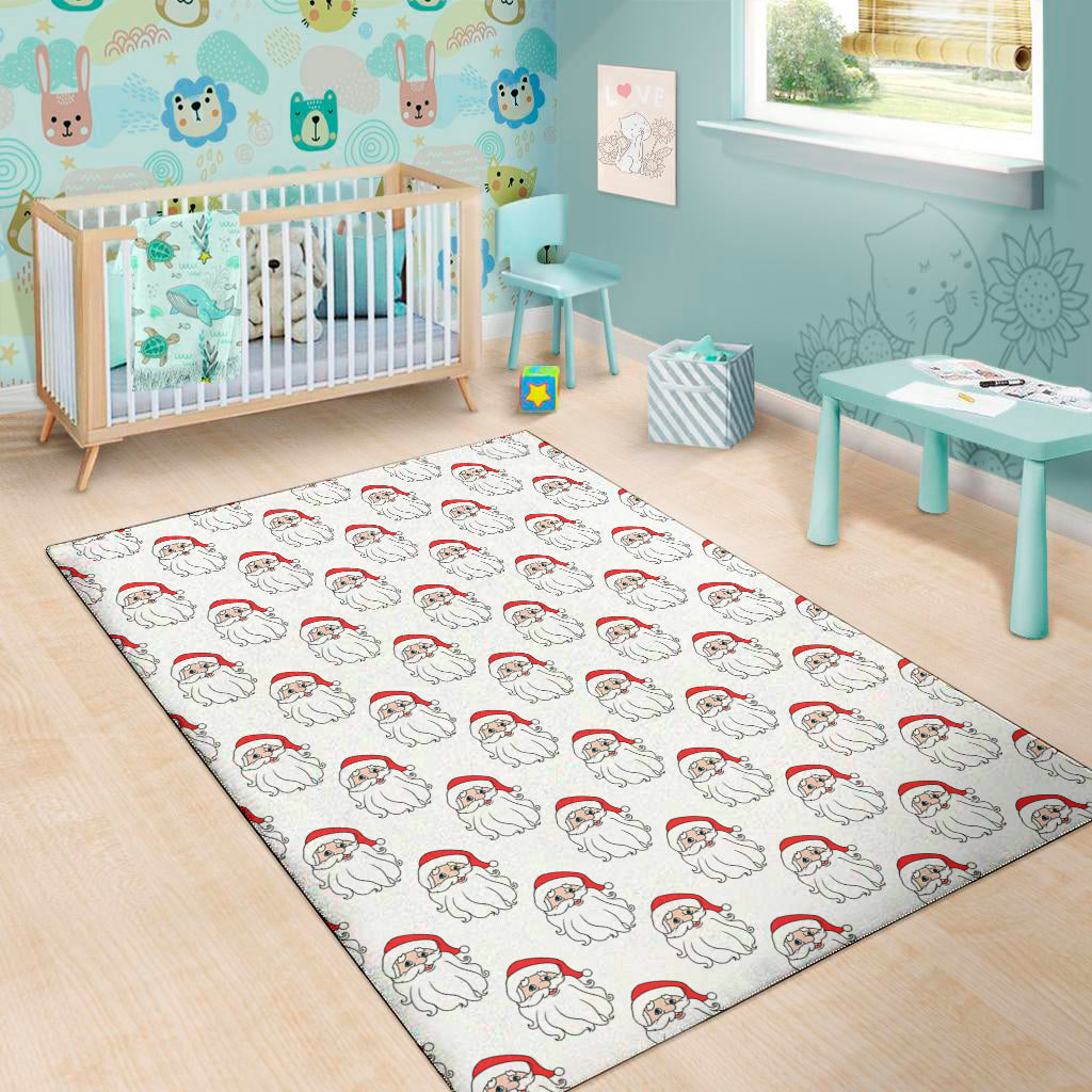 Christmas Santa Claus Pattern Print Area Rug
