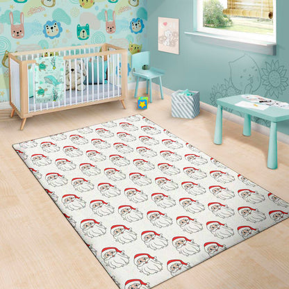 Christmas Santa Claus Pattern Print Area Rug
