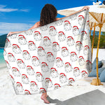 Christmas Santa Claus Pattern Print Beach Sarong Wrap