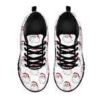 Christmas Santa Claus Pattern Print Black Sneakers
