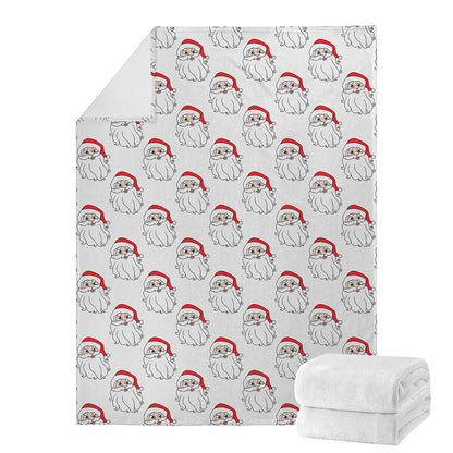 Christmas Santa Claus Pattern Print Blanket