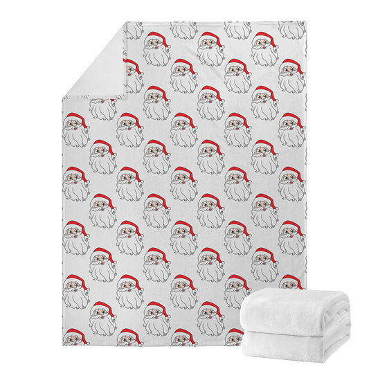Christmas Santa Claus Pattern Print Blanket