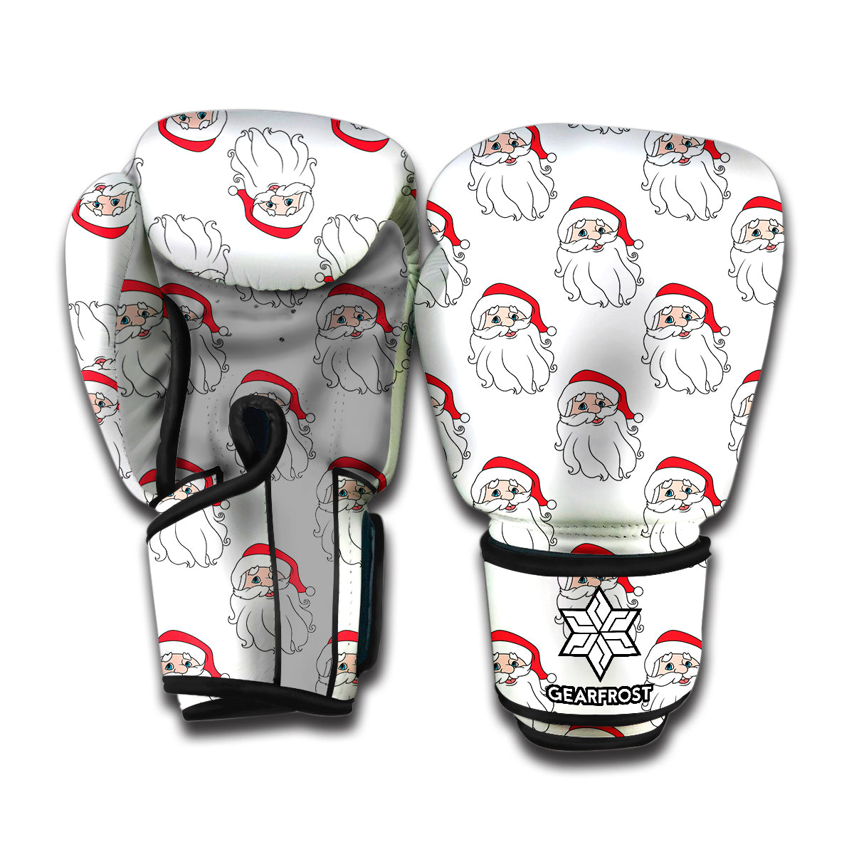 Christmas Santa Claus Pattern Print Boxing Gloves