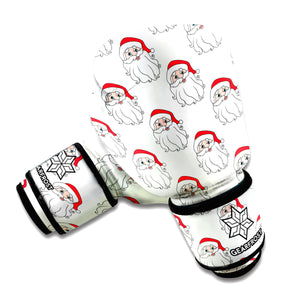 Christmas Santa Claus Pattern Print Boxing Gloves