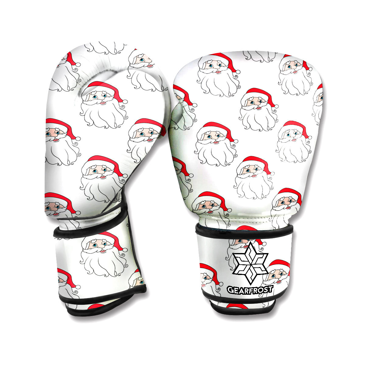 Christmas Santa Claus Pattern Print Boxing Gloves