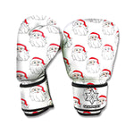 Christmas Santa Claus Pattern Print Boxing Gloves