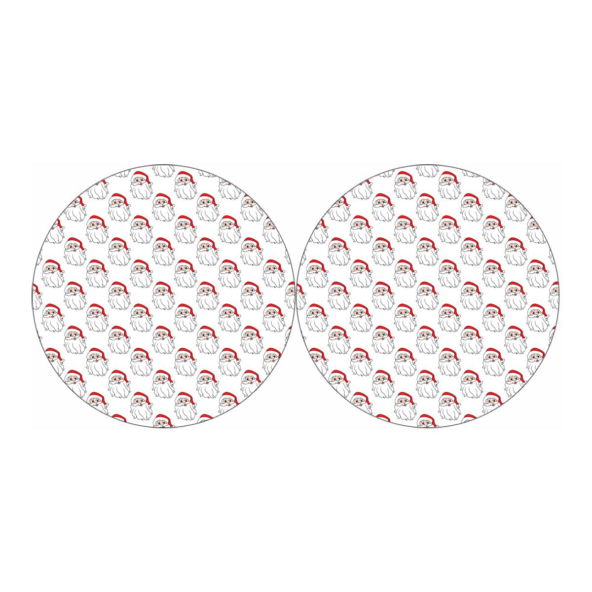 Christmas Santa Claus Pattern Print Car Coasters