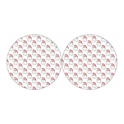Christmas Santa Claus Pattern Print Car Coasters
