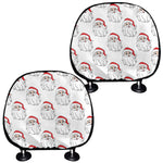 Christmas Santa Claus Pattern Print Car Headrest Covers