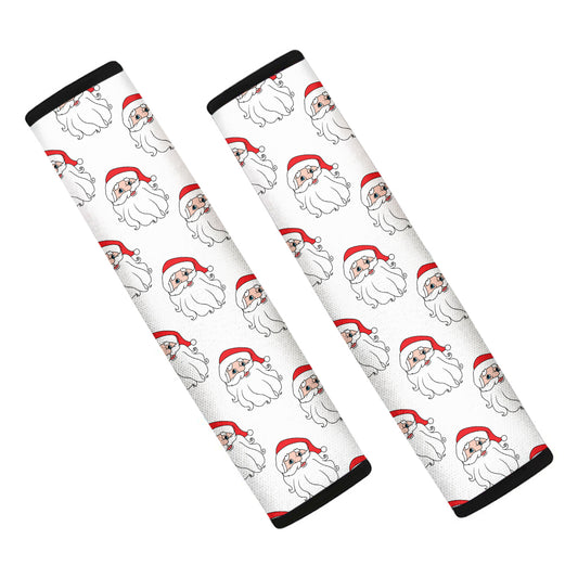 Christmas Santa Claus Pattern Print Car Seat Belt Covers