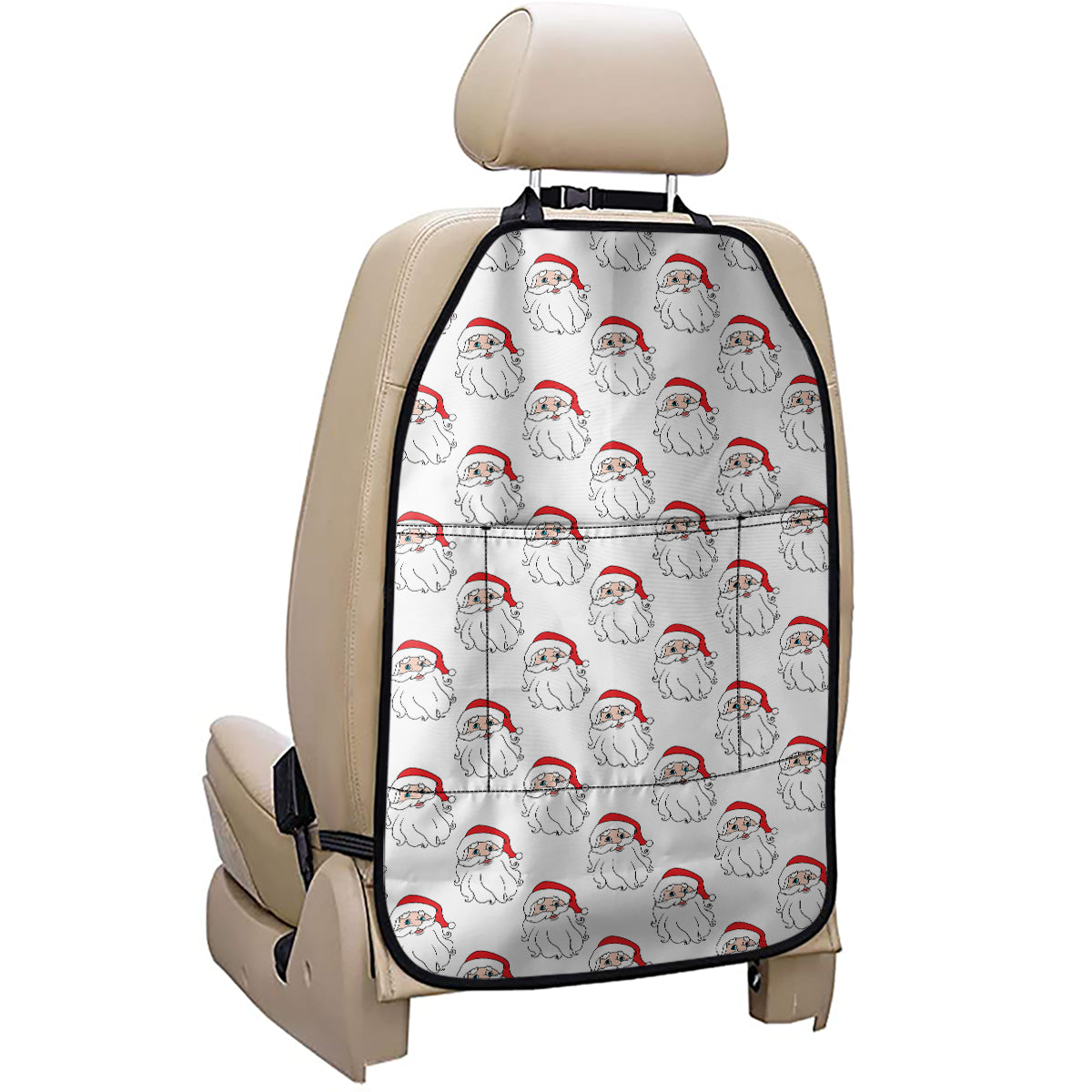 Christmas Santa Claus Pattern Print Car Seat Organizers