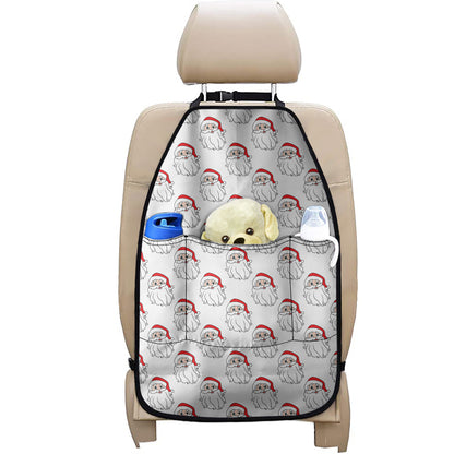 Christmas Santa Claus Pattern Print Car Seat Organizers
