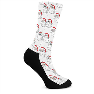 Christmas Santa Claus Pattern Print Crew Socks