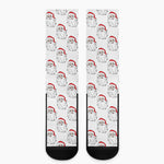 Christmas Santa Claus Pattern Print Crew Socks