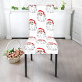Christmas Santa Claus Pattern Print Dining Chair Slipcover