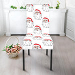 Christmas Santa Claus Pattern Print Dining Chair Slipcover