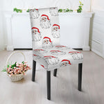 Christmas Santa Claus Pattern Print Dining Chair Slipcover