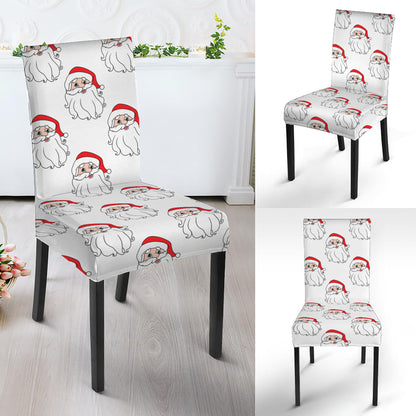 Christmas Santa Claus Pattern Print Dining Chair Slipcover