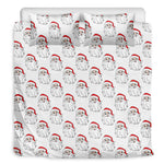 Christmas Santa Claus Pattern Print Duvet Cover Bedding Set