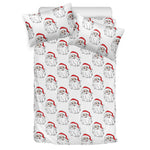 Christmas Santa Claus Pattern Print Duvet Cover Bedding Set