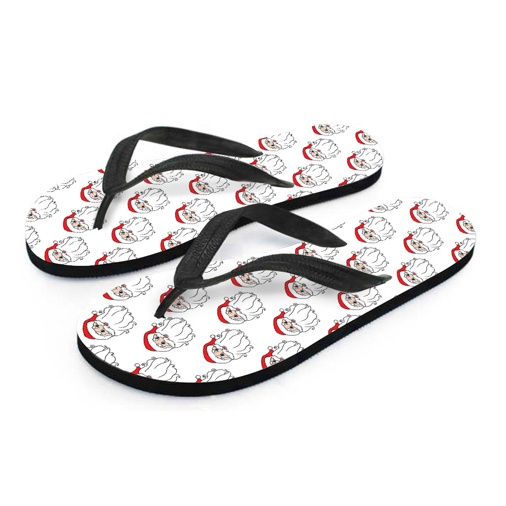 Christmas Santa Claus Pattern Print Flip Flops