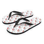 Christmas Santa Claus Pattern Print Flip Flops