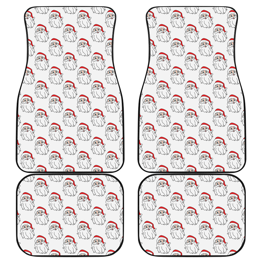 Christmas Santa Claus Pattern Print Front and Back Car Floor Mats