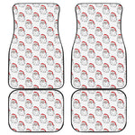 Christmas Santa Claus Pattern Print Front and Back Car Floor Mats