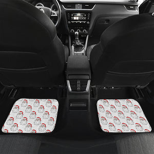 Christmas Santa Claus Pattern Print Front and Back Car Floor Mats