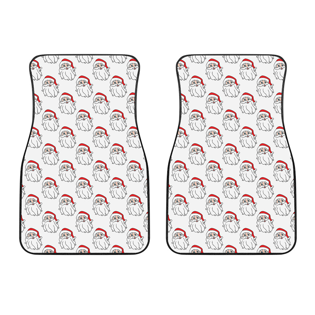 Christmas Santa Claus Pattern Print Front Car Floor Mats