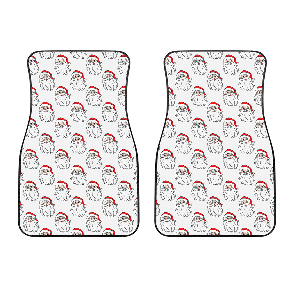 Christmas Santa Claus Pattern Print Front Car Floor Mats