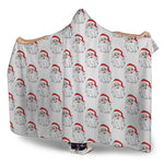 Christmas Santa Claus Pattern Print Hooded Blanket