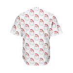 Christmas Santa Claus Pattern Print Men's Baseball Jersey