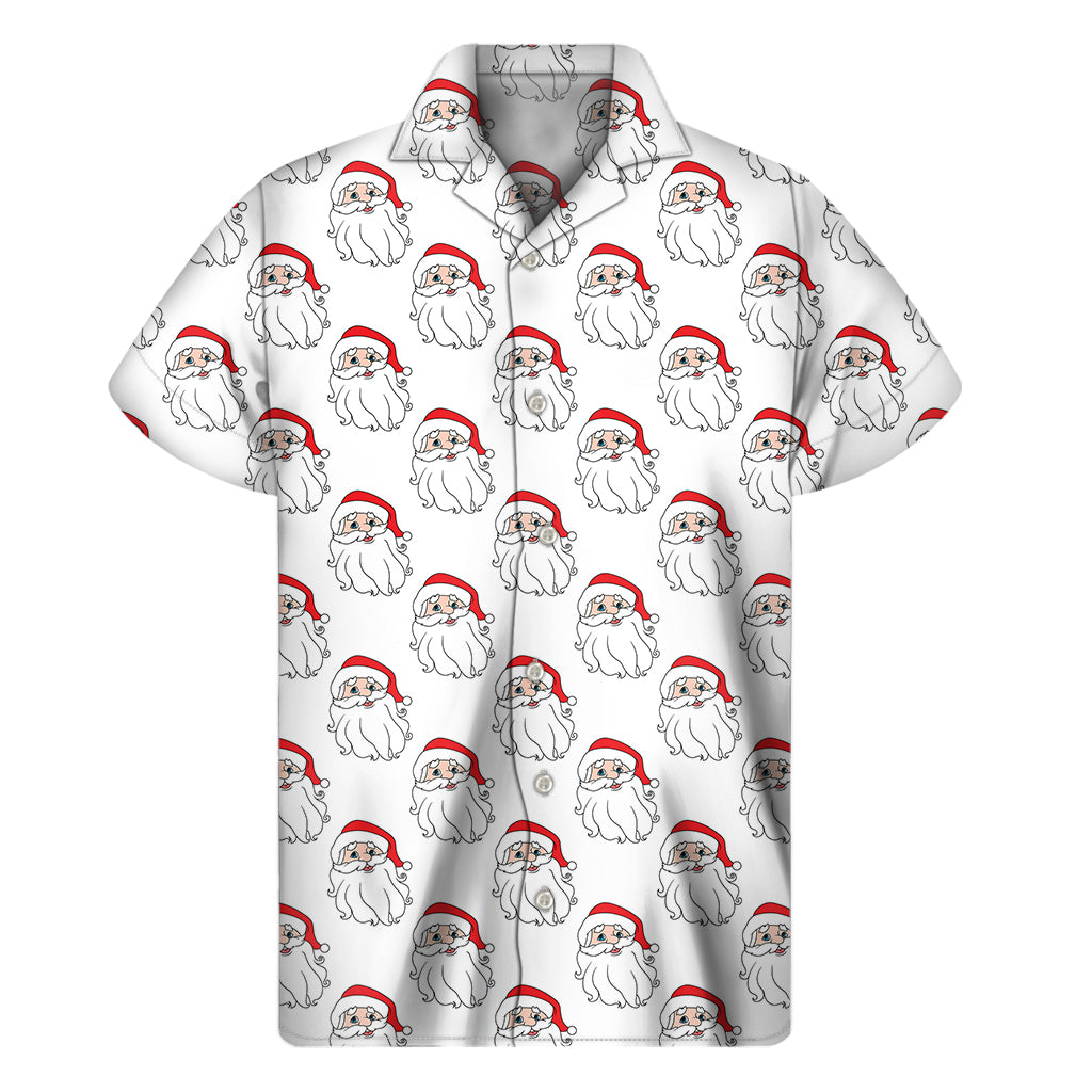 Christmas Santa Claus Pattern Print Men's Short Sleeve Shirt
