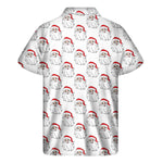 Christmas Santa Claus Pattern Print Men's Short Sleeve Shirt