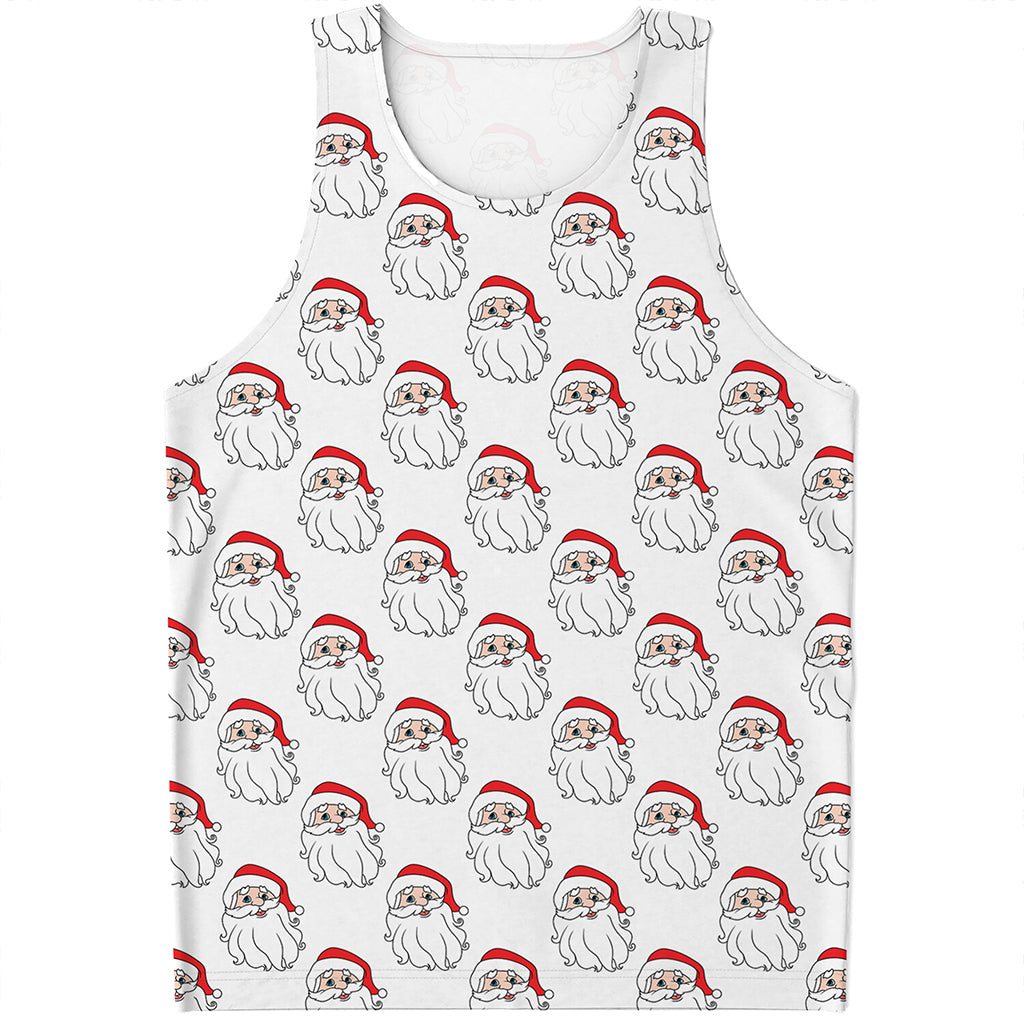 Christmas Santa Claus Pattern Print Men's Tank Top