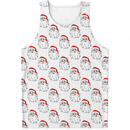 Christmas Santa Claus Pattern Print Men's Tank Top
