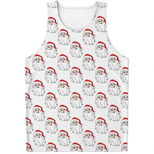Christmas Santa Claus Pattern Print Men's Tank Top