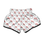 Christmas Santa Claus Pattern Print Muay Thai Boxing Shorts