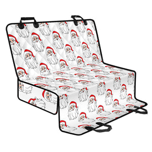 Christmas Santa Claus Pattern Print Pet Car Back Seat Cover