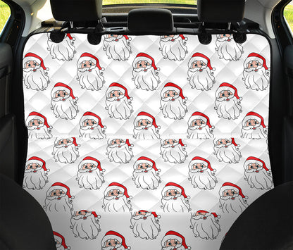 Christmas Santa Claus Pattern Print Pet Car Back Seat Cover