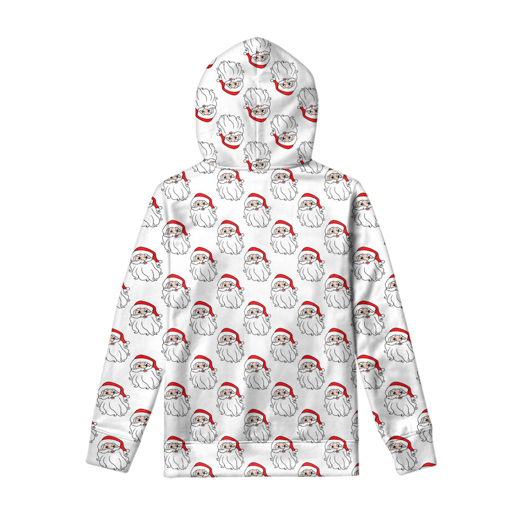 Christmas Santa Claus Pattern Print Pullover Hoodie
