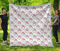 Christmas Santa Claus Pattern Print Quilt