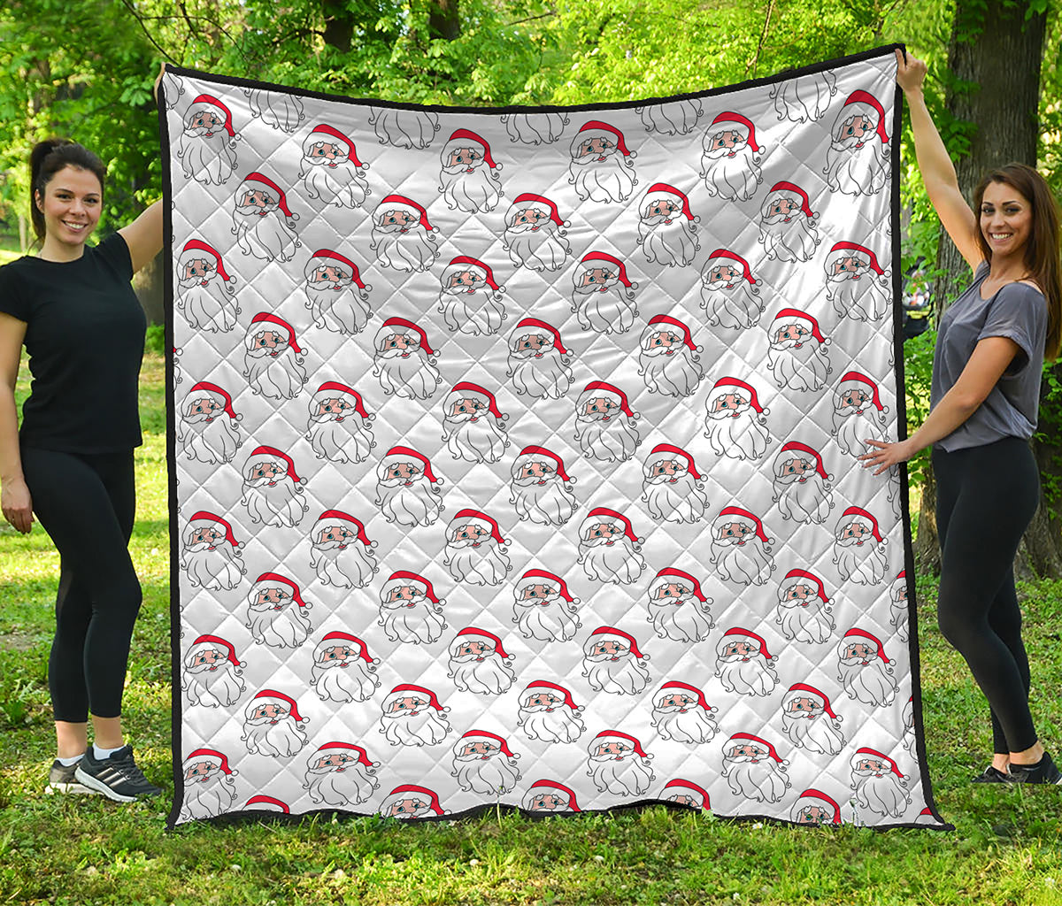 Christmas Santa Claus Pattern Print Quilt